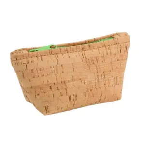 Small Zipper Pouch | Cork | with Colorful Zipper Options