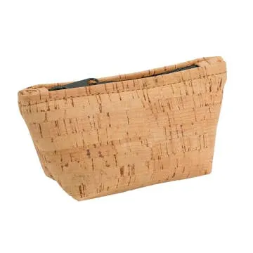 Small Zipper Pouch | Cork | with Colorful Zipper Options