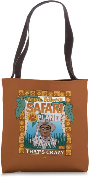 SNL Brian Fellow’s Safari Planet That’s Crazy Tote Bag