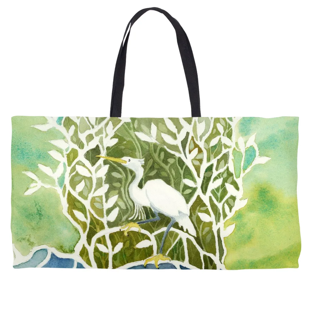 Snowy Egret Mangrove Weekender Tote