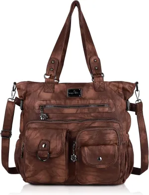 Soft PU Leather Shoulder Handbag