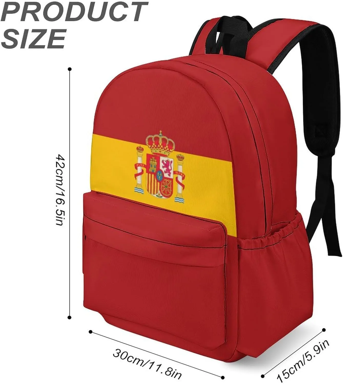 Spain Flag Spanish Backpacks Multiple Pockets Knapsack Shoulder Bag Lightweight Backpack Travel Hiking Camping for Men Women 2025