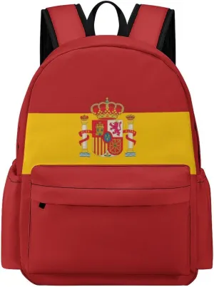 Spain Flag Spanish Backpacks Multiple Pockets Knapsack Shoulder Bag Lightweight Backpack Travel Hiking Camping for Men Women 2025