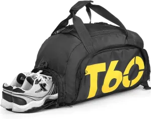 Sports Duffels Backpacks Gym Bags Waterproof - Travel Duffel Bag with Shoes Compartment for Men and Women, Fitness, Yoga (Yellow)