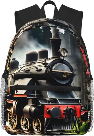 Steam Locomotive Train print Lightweight and comfortable backpack Casual Laptop Backpack for Travel Hiking