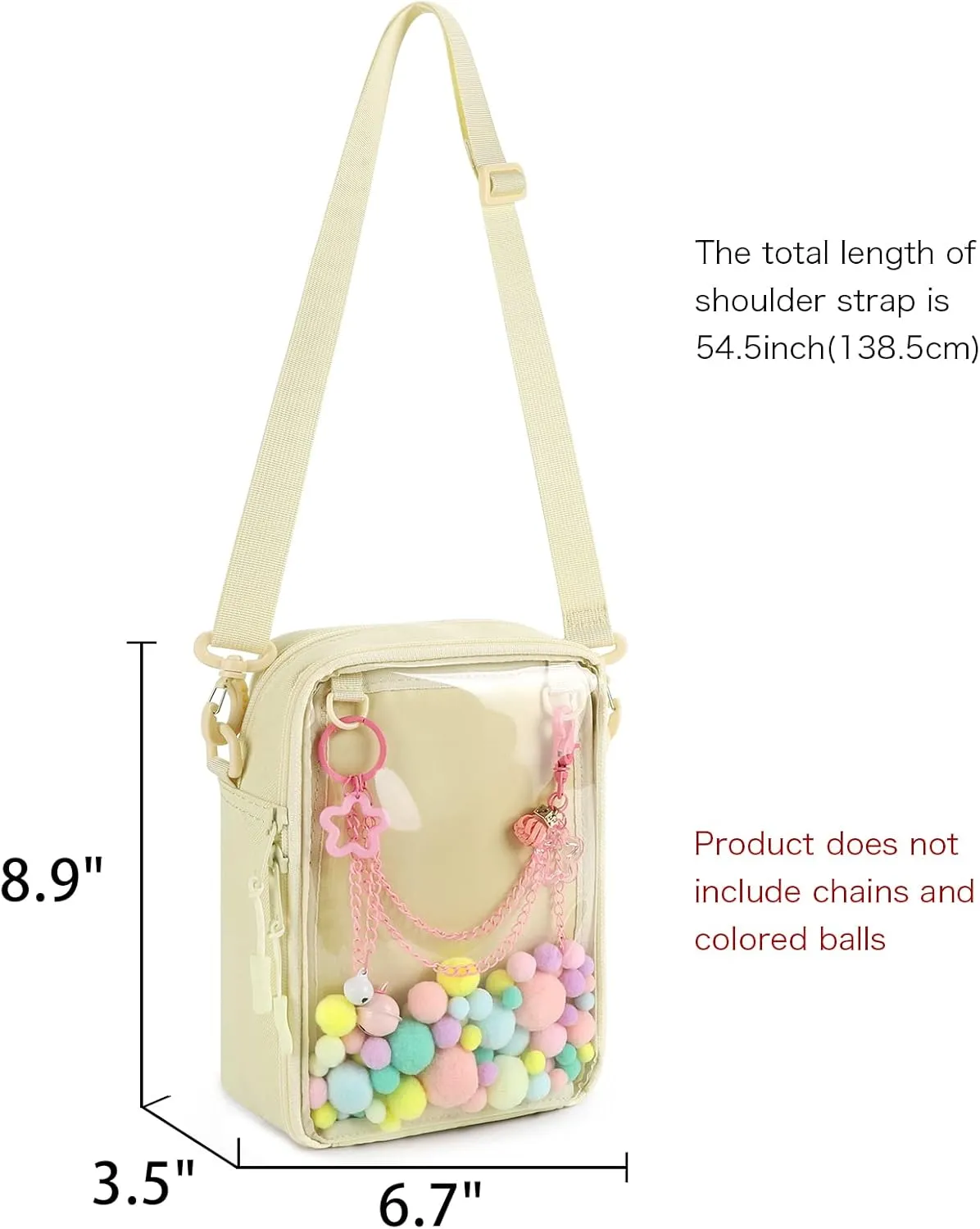 STEAMEDBUN Ita Bag Crossbody Small Pin Display Bag with Insert