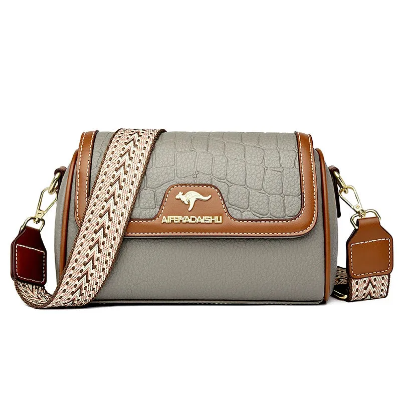 Stone Pu Leather Shoulder Hand Bag for Women Mom Purse Fashion Mother's Crossbody Bag Underarm Bag Small Square Satchel Handbag