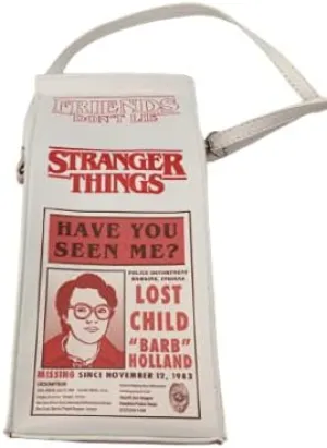 Stranger Things Milk Carton Purse with Straps, White