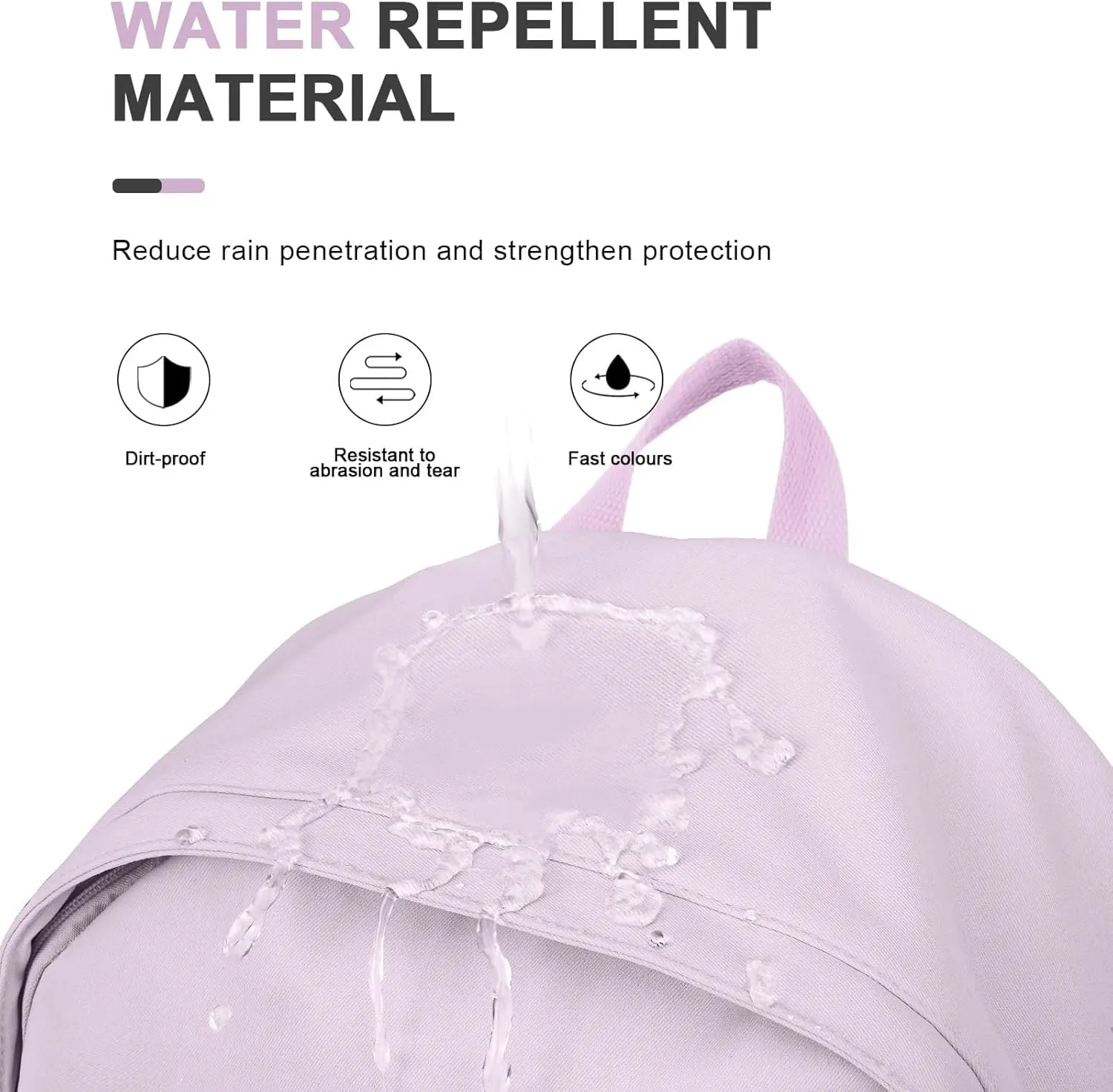 Student Backpack Solid Color Backpack For Men And Women Lightweight And Good Looking Embroidery (Purple, One Size)