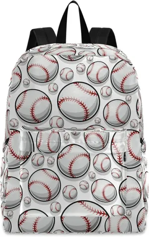 Stylish Baseball Pattern Sport Casual Polyester Computer Backpack Large Daypack for Business Sport Travel School Bookbags