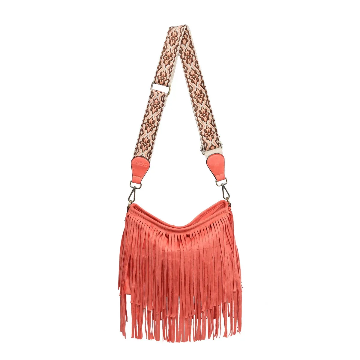 Suede Fringe Crossbody w/ Guitar Strap