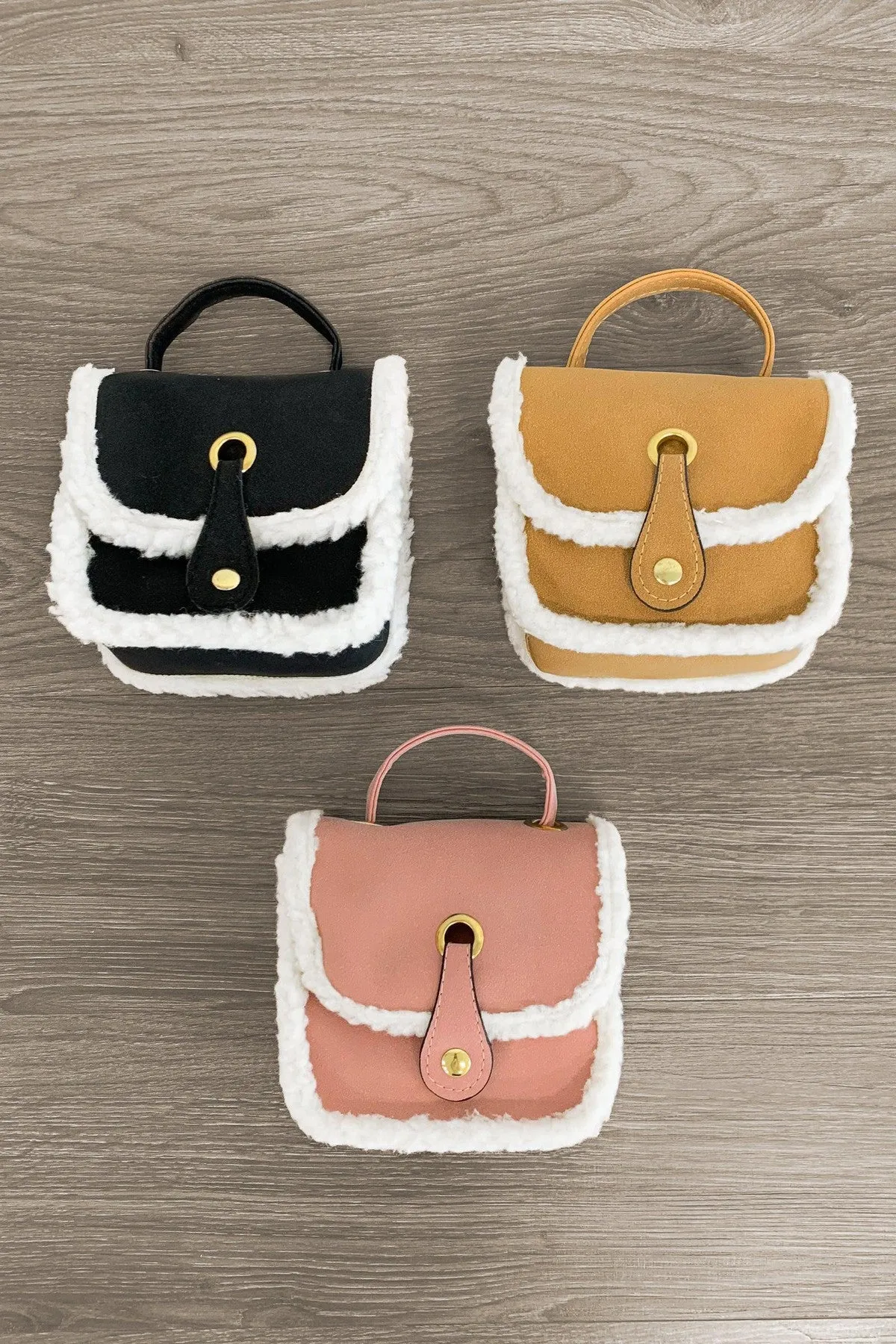 Suede Sherpa Purse