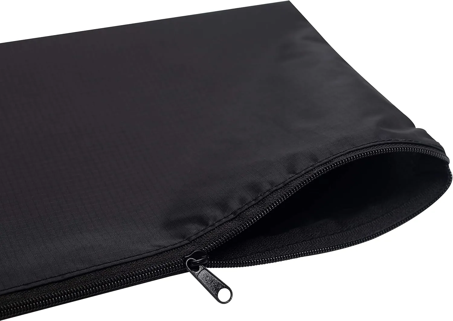 Sun Lifestyle Zipper Bag - Set Of 3 - Carry All Pouch To Organize Travel Toiletries Pens Cosmetics (9.5 x 6.5, Black)