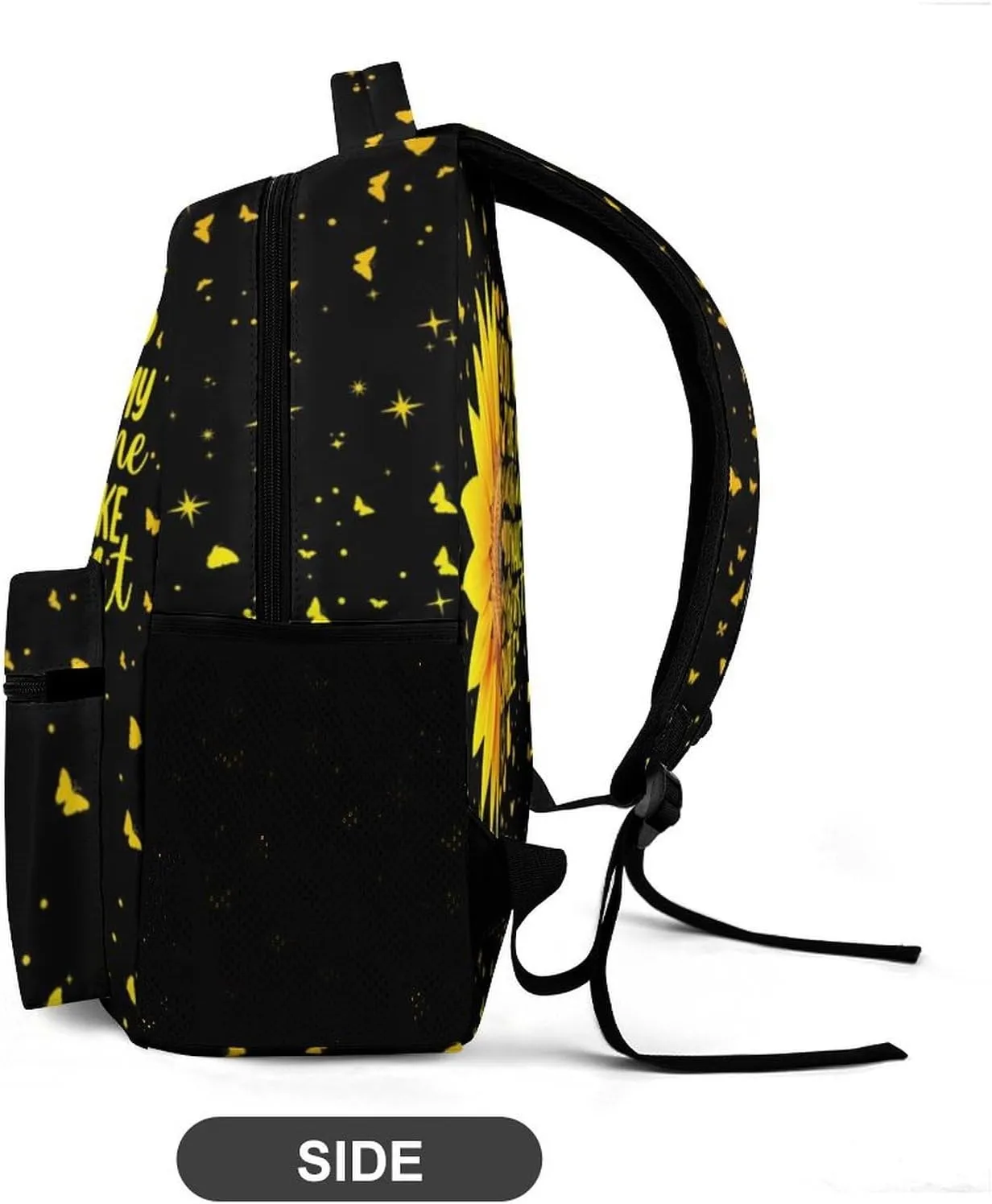 Sunflower Backpack for Kids Girls Boys School, 16 Inches Cute Sunflowers Theme Bookbag, Adjustable, Lightweight, Large Capacity, Colorful Daily Casual Backpacks