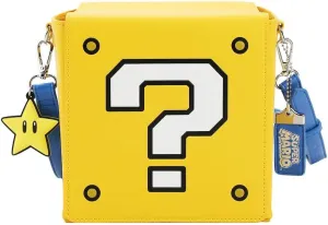 Super Mario Bros Question Mark Block 6.5" Novelty Crossbody Bag