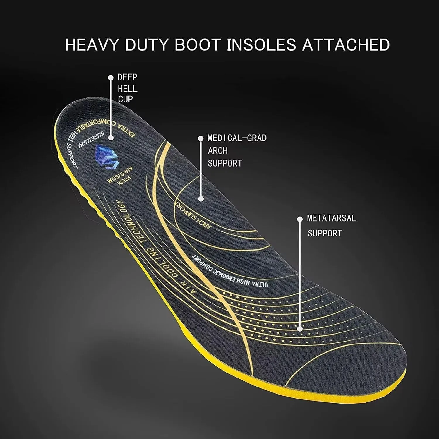 SUREWAY 6 in Mens Steel Toe Work Boots for Men-Full Grain Leather,Goodyear,Non-Slip EH Safety Industial Construction Wedge Moc Toe Work Boots/Shoes