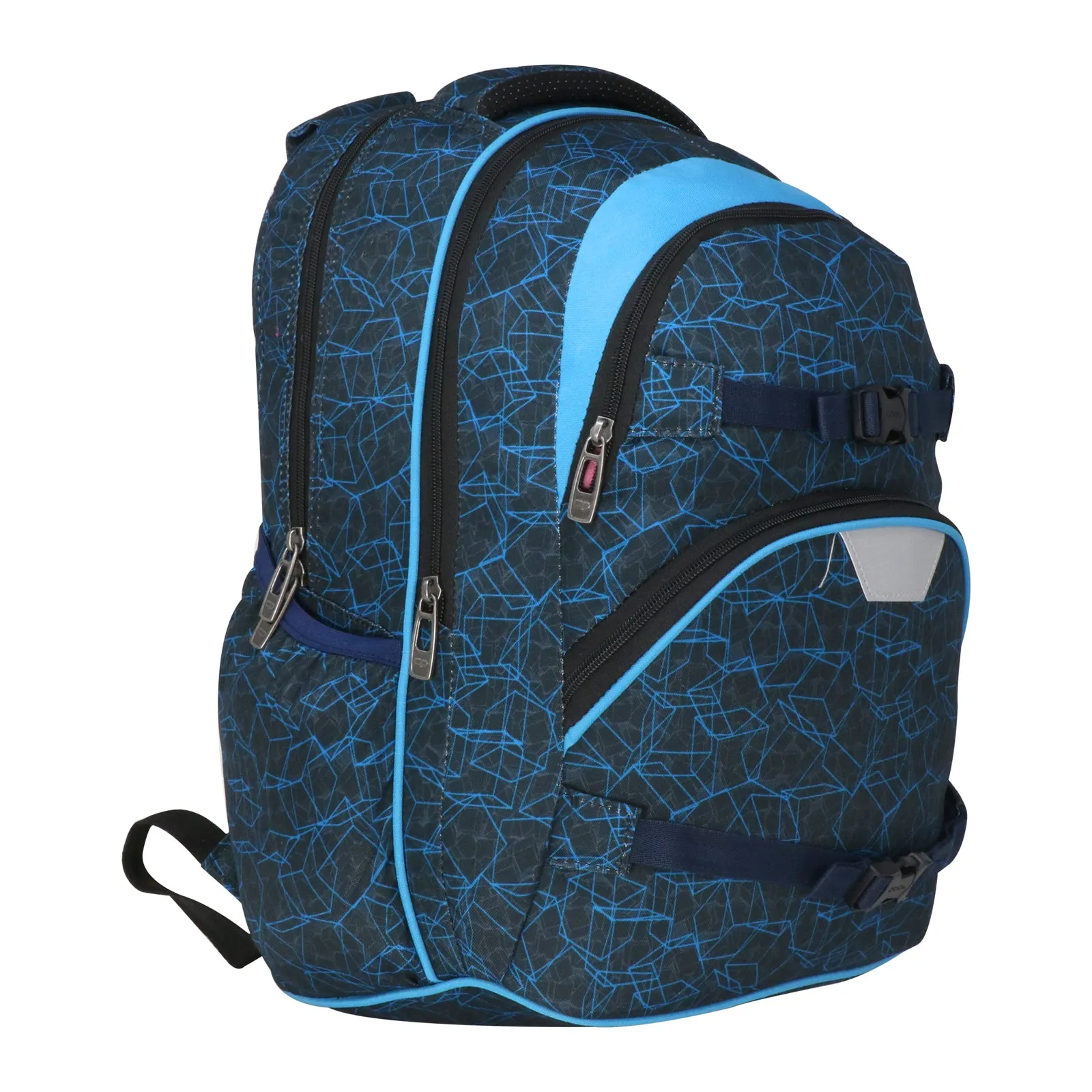 Teen Backpack – Future Grey & Blue | Trendy, Spacious & Durable Bag for School & Travel