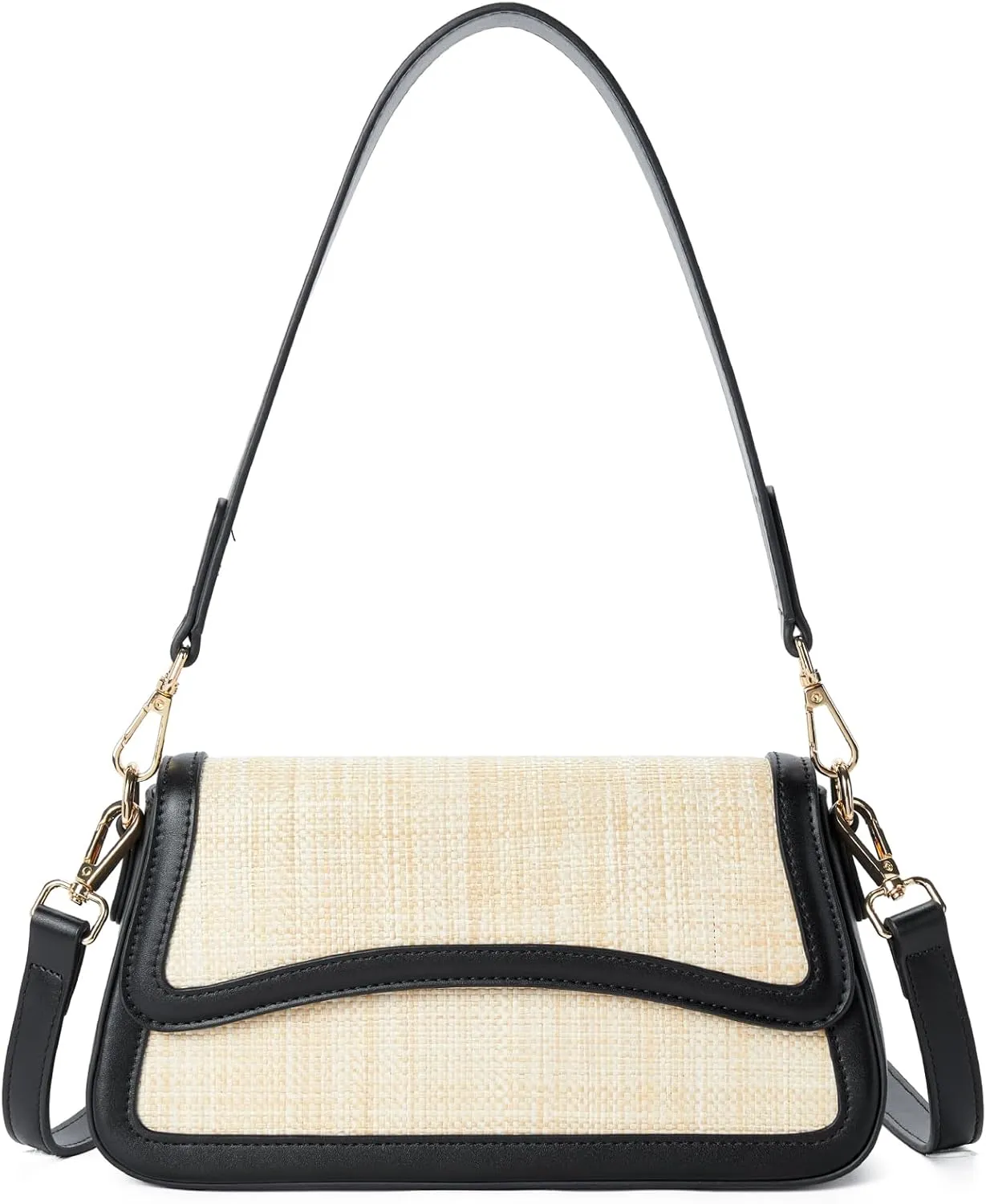 Telena Shoulder Bag for Women Vegan Leather Women's Shoulder Purses Handbags with 2 Removable Strap Crossbody Bag Purses