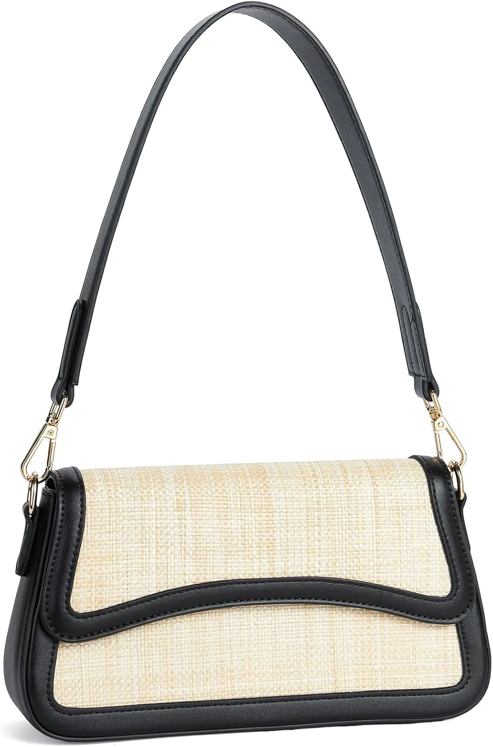 Telena Shoulder Bag for Women Vegan Leather Women's Shoulder Purses Handbags with 2 Removable Strap Crossbody Bag Purses