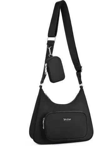 Telena Travel Crossbody Purses for Women with Detachable Coin Purse, Small Crossbody Bags for Women Hiking