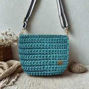 The Arwen – Handmade Crochet Crossbody Bag in Peacock