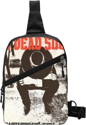 The Dead Music South Crossbody Bag Sling Handbag Adjustable Shoulder Bag Hiking Daypack Comfortable Chest Package Foldable Multipurpose Daypack for Sport