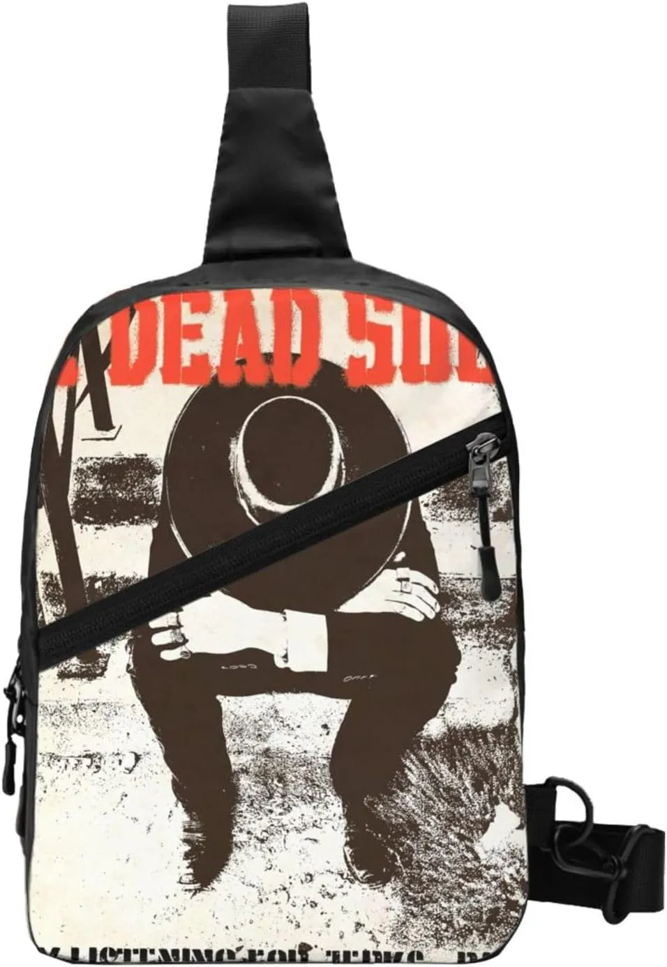 The Dead Music South Crossbody Bag Sling Handbag Adjustable Shoulder Bag Hiking Daypack Comfortable Chest Package Foldable Multipurpose Daypack for Sport