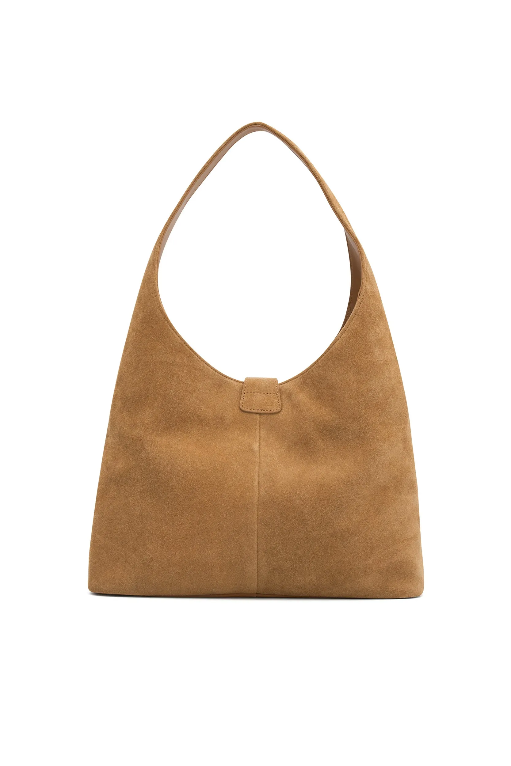 THE PIPER HONEY SUEDE BAG