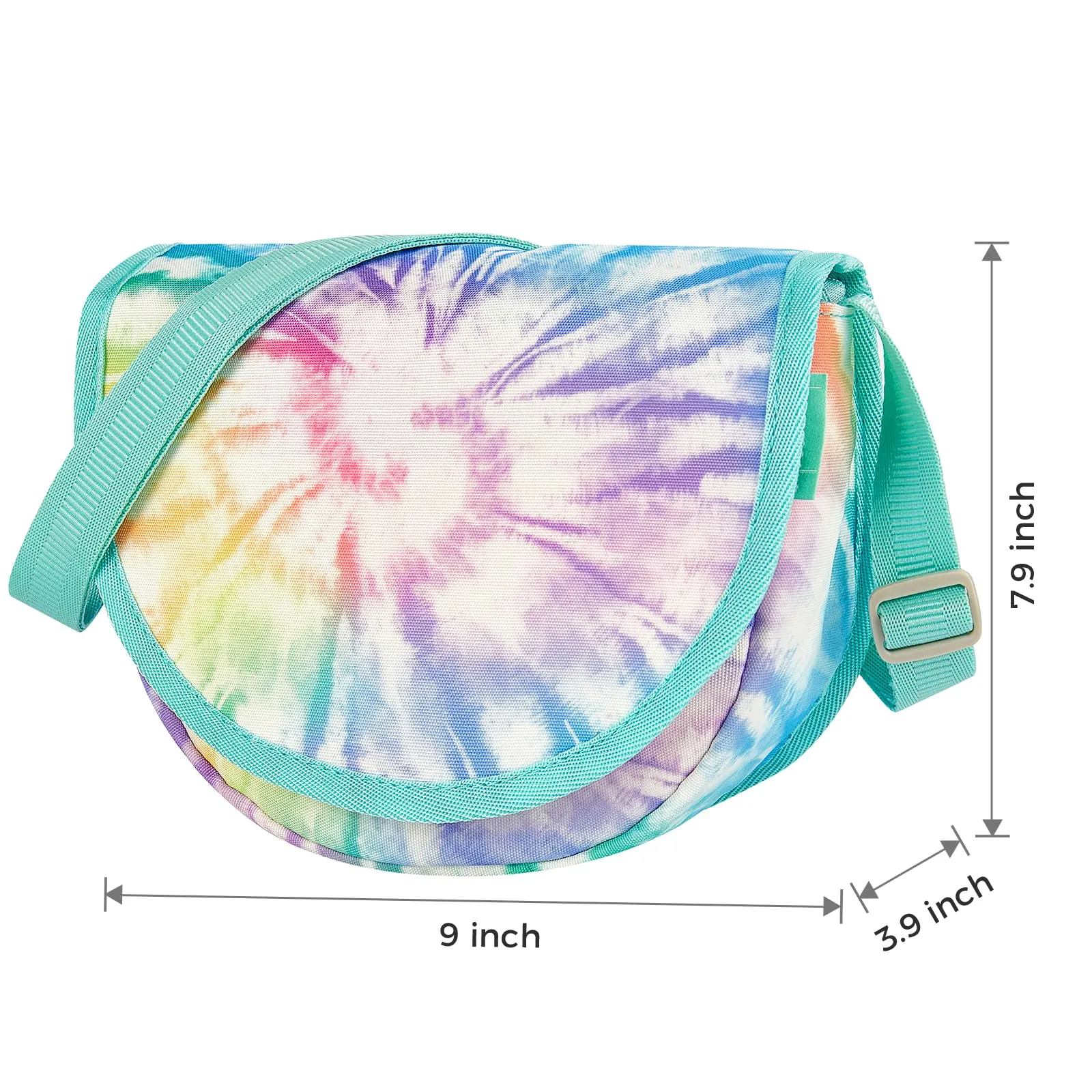Tie Dye Green Saddle Crossbody Purse