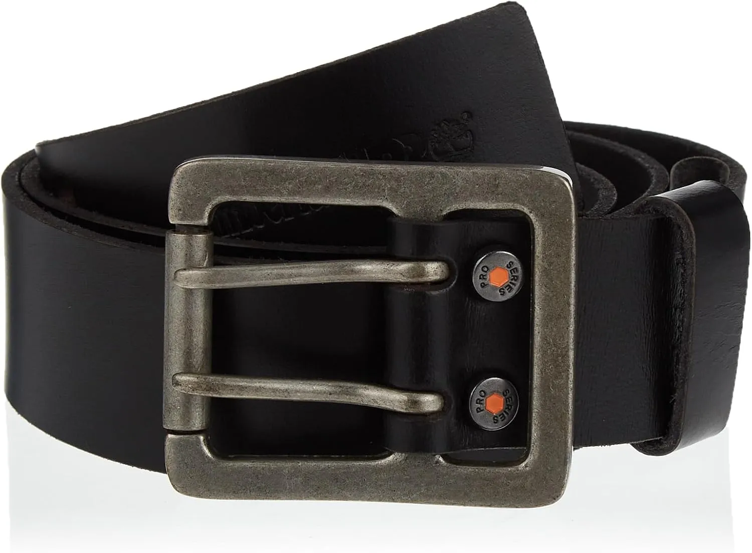 Timberland PRO Men's 40mm Workwear Leather Belt, Black/Double Stitch, 48