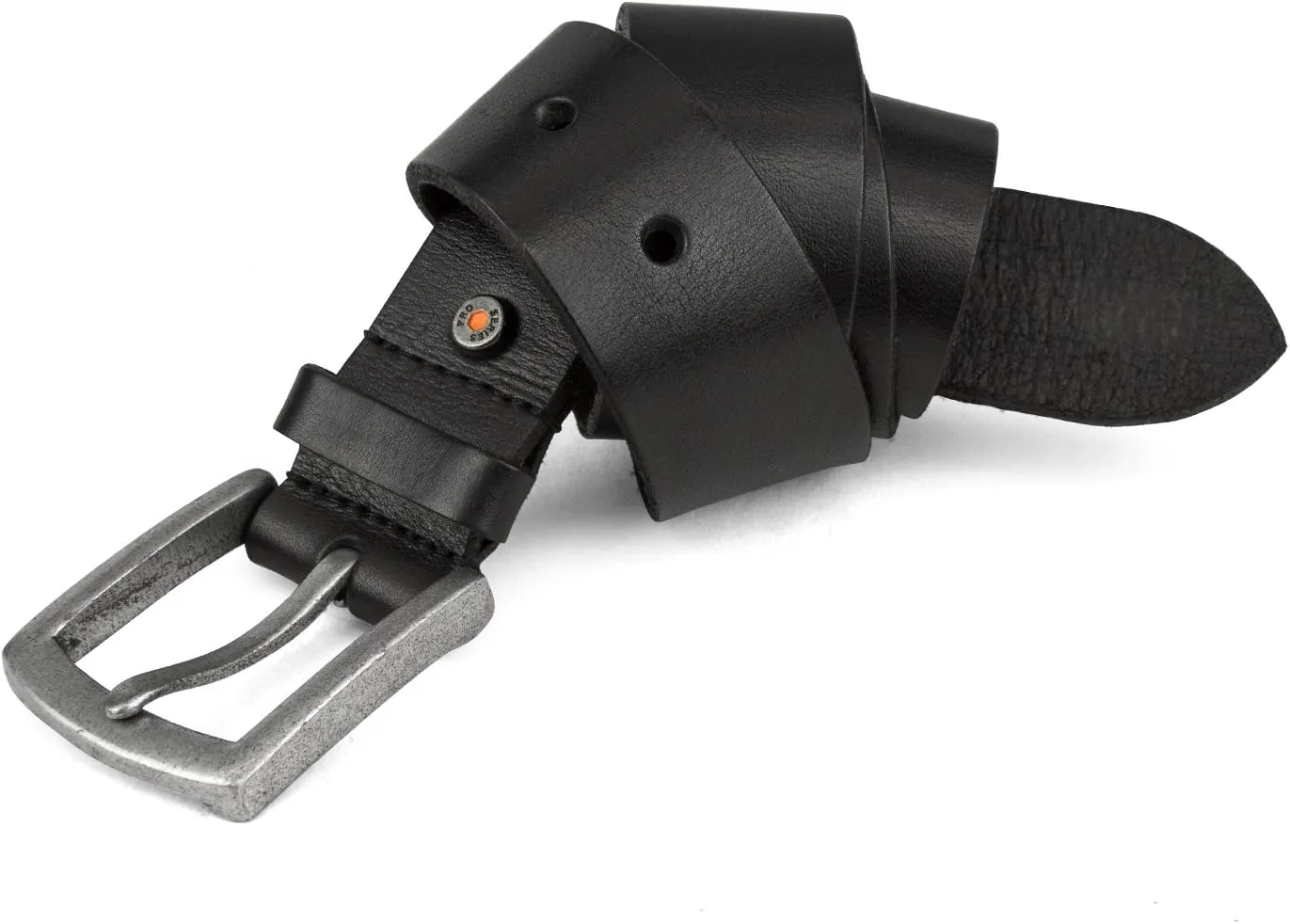 Timberland PRO Men's 40mm Workwear Work Belt Leather Belt, Black/Rivet, 44