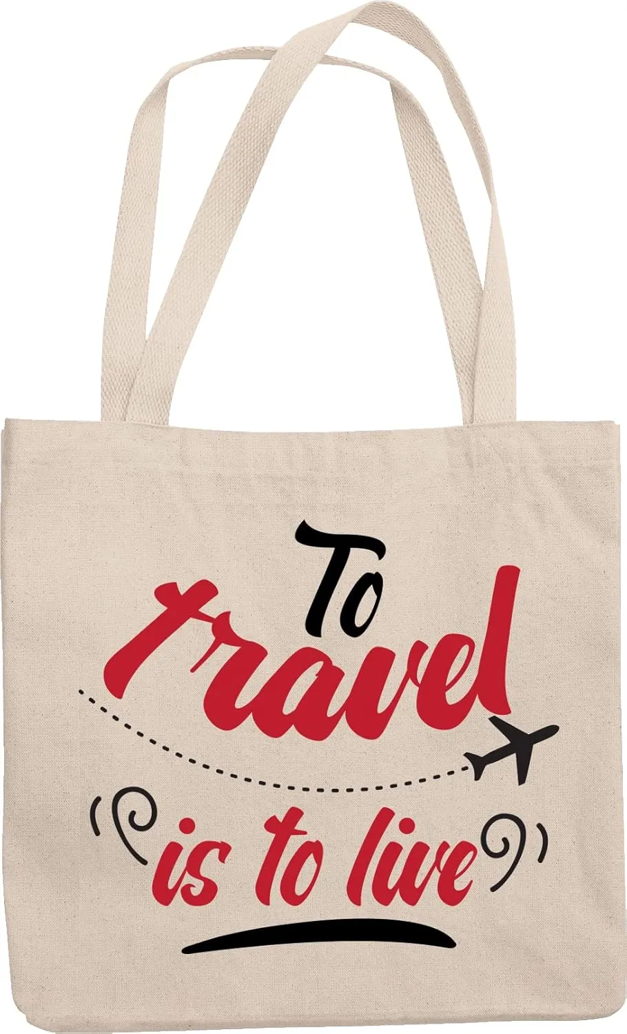 To Travel Is to Live Unique Reusable Tote Bag for Traveler & Tourist