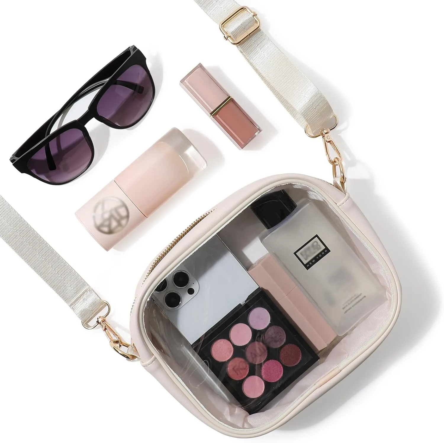 TOBVZOO Clear Bag Stadium Approved, Crossbody Transparent Bag for Concerts Sports Events, Purses for Men & Women