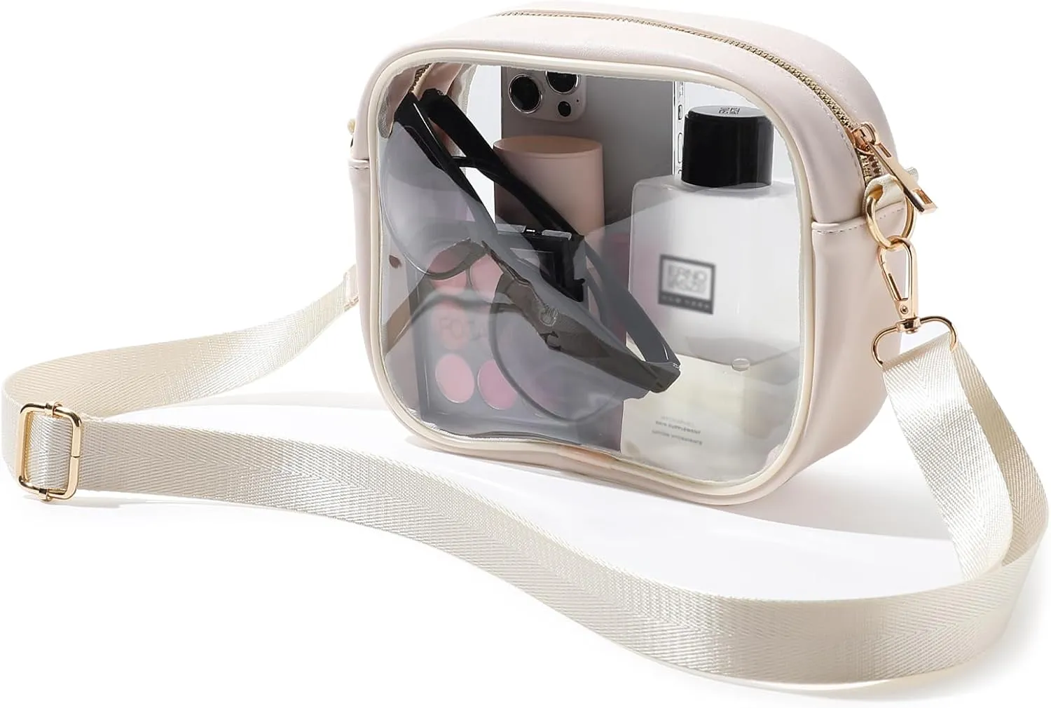 TOBVZOO Clear Bag Stadium Approved, Crossbody Transparent Bag for Concerts Sports Events, Purses for Men & Women