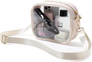 TOBVZOO Clear Bag Stadium Approved, Crossbody Transparent Bag for Concerts Sports Events, Purses for Men & Women