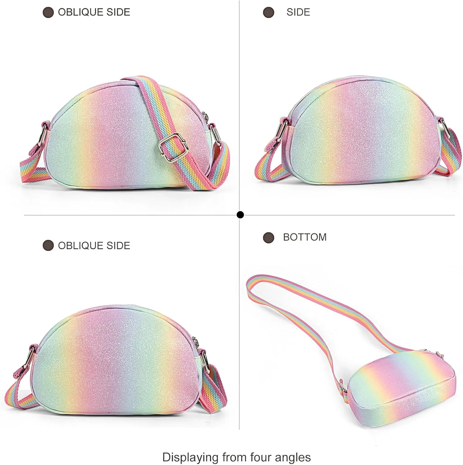 Toddler Purse for Kids Gift Little Girls Purse Cute Rainbow Crossbody Bag