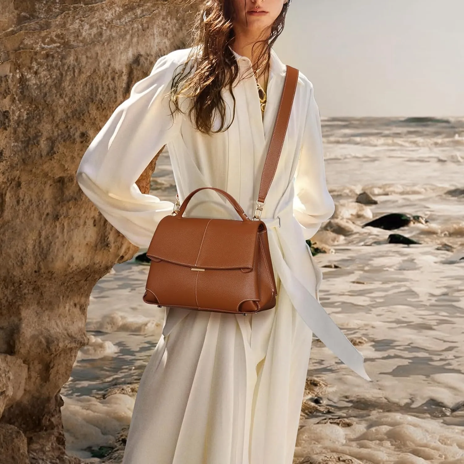 Top Handle Bag Handbags Large Faux Leather Satchel Bags for Women Luxury Designer Business Crossbody Work Tote Purse