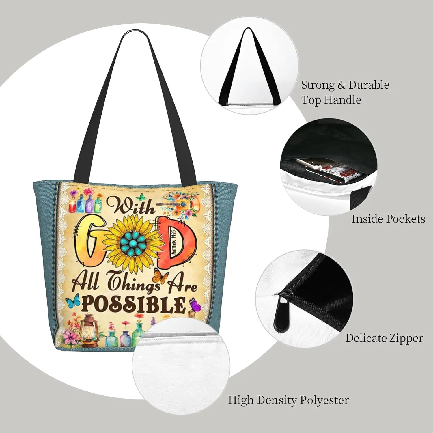 Tote Bag for Women Gifts Shoulder Handbag Shopping Bags For Women Work Birthday Mother Day