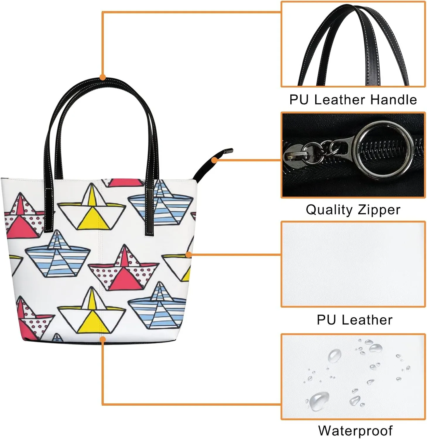 Tote Bag for Women PU Leather Handbags Women's Crossbody Handbags Work Tote Bags for Women Coachbags Tote Bag with Zipper