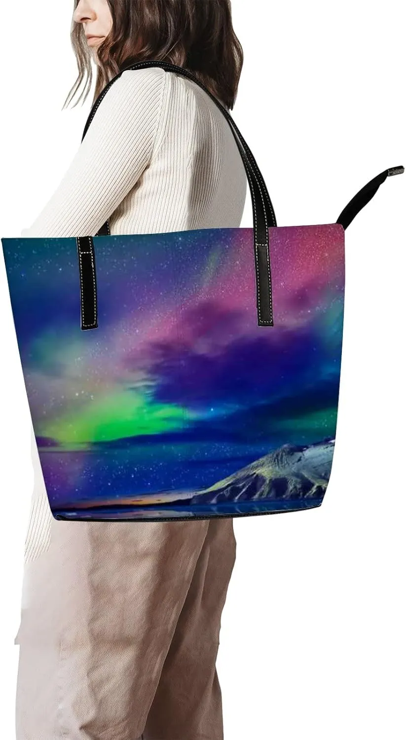 Tote Bag for Women PU Leather Handbags Women's Crossbody Handbags Work Tote Bags for Women Coachbags Tote Bag with Zipper