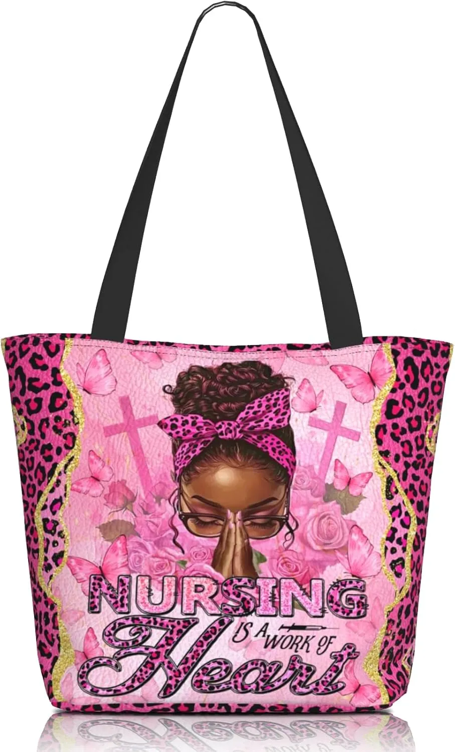 Tote Bag For Women, Tote Bag With Zipper Large Shoulder Bag For Women Travel, Work, Office, College, Nursing