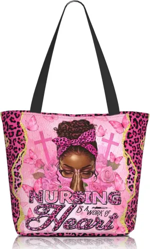 Tote Bag For Women, Tote Bag With Zipper Large Shoulder Bag For Women Travel, Work, Office, College, Nursing