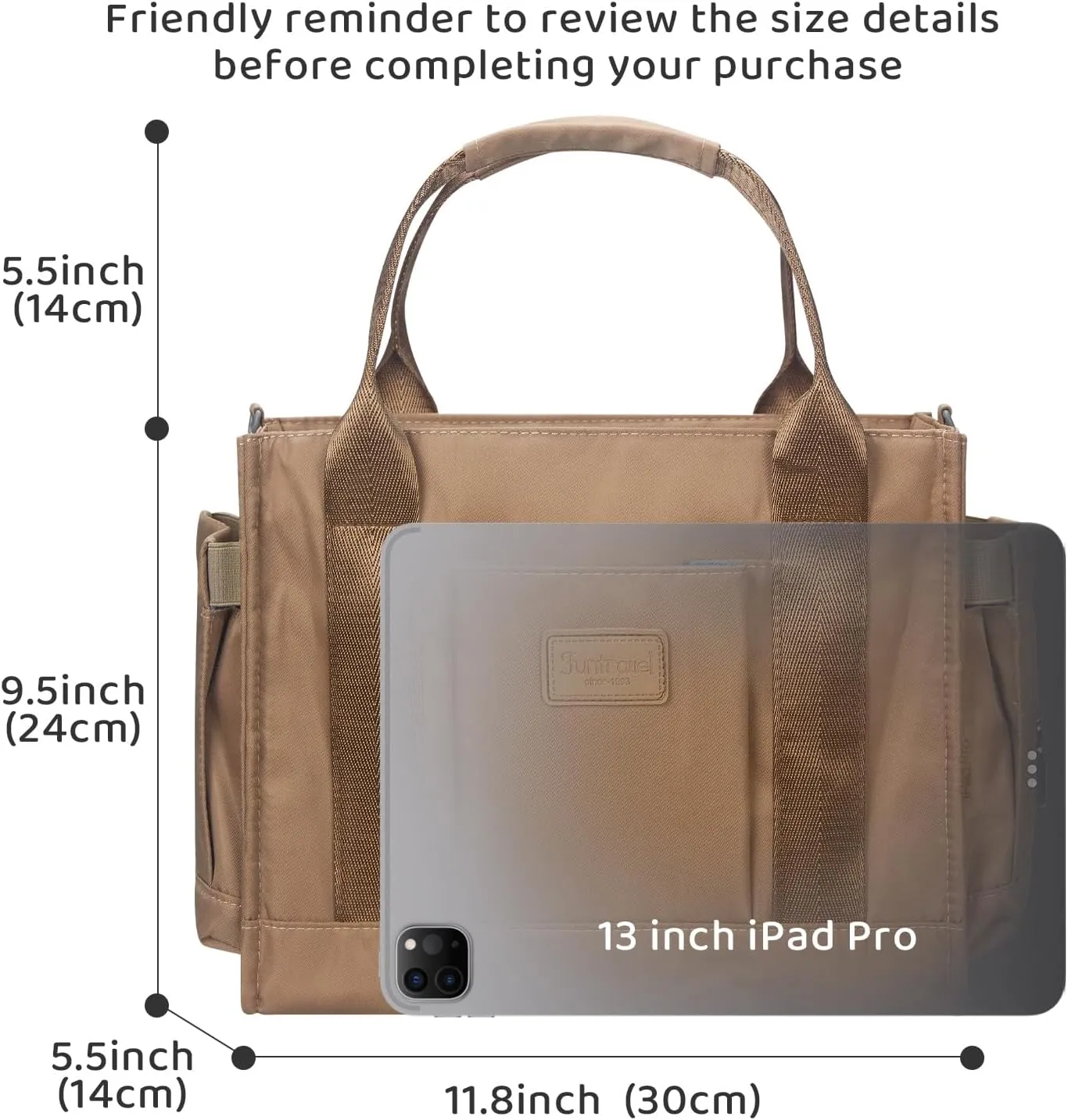Tote Bag for Women Waterproof Shoulder Bags Stylish Handbag Purse Durable Travel Messenger for Daily Use Work Shopping