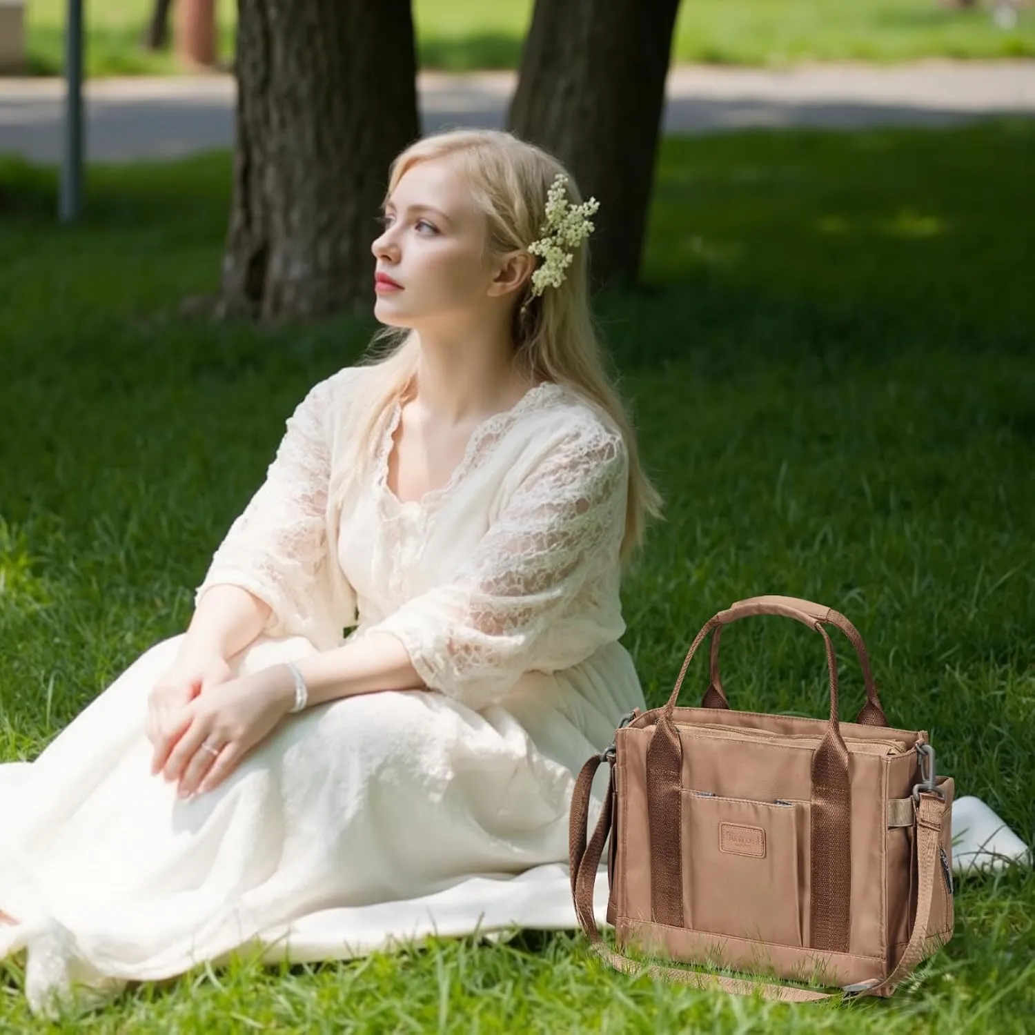 Tote Bag for Women Waterproof Shoulder Bags Stylish Handbag Purse Durable Travel Messenger for Daily Use Work Shopping