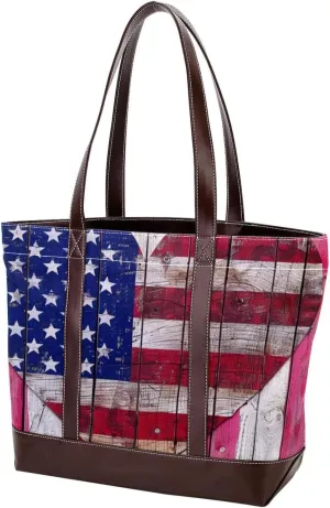 Tote Bag, Large Tote Bag, Women's Tote Handbags, Plank Usa Flag, Totes for Women