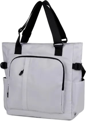 Tote Bag, Waterproof Nylon Shoulder Bags Laptop Work Bag Multi Pockets Teacher Purses and Handbags for Women Men