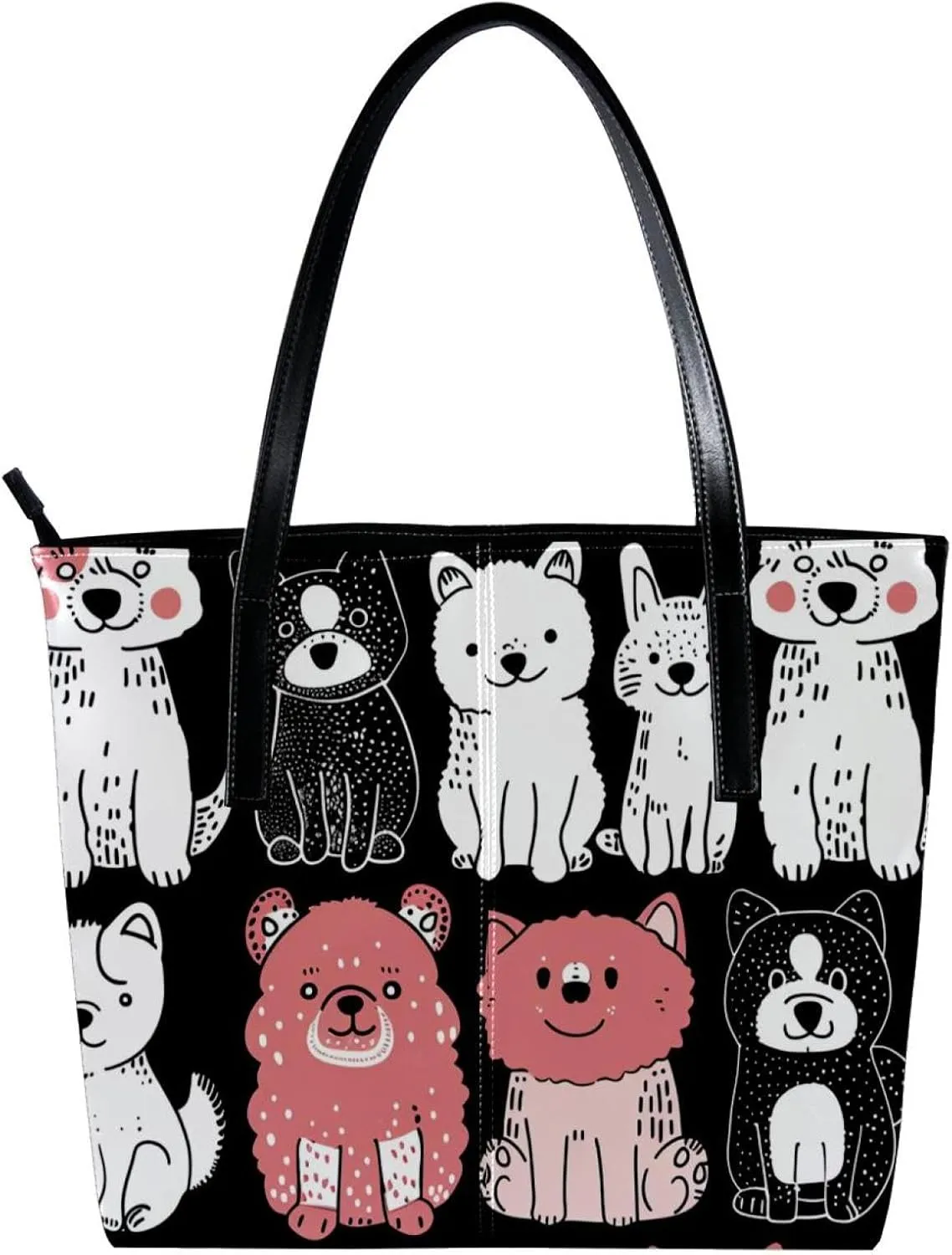 Tote Bags, Large Tote Bag, Women's Tote Handbags, Sheep Cat Dog Cartoon Animal, Tote Bag for Work
