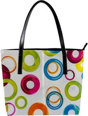 Tote Bags, Large Tote Bags for Women, Tote Bag with Zipper, Color Pigment Painting, Tote Bag for Work