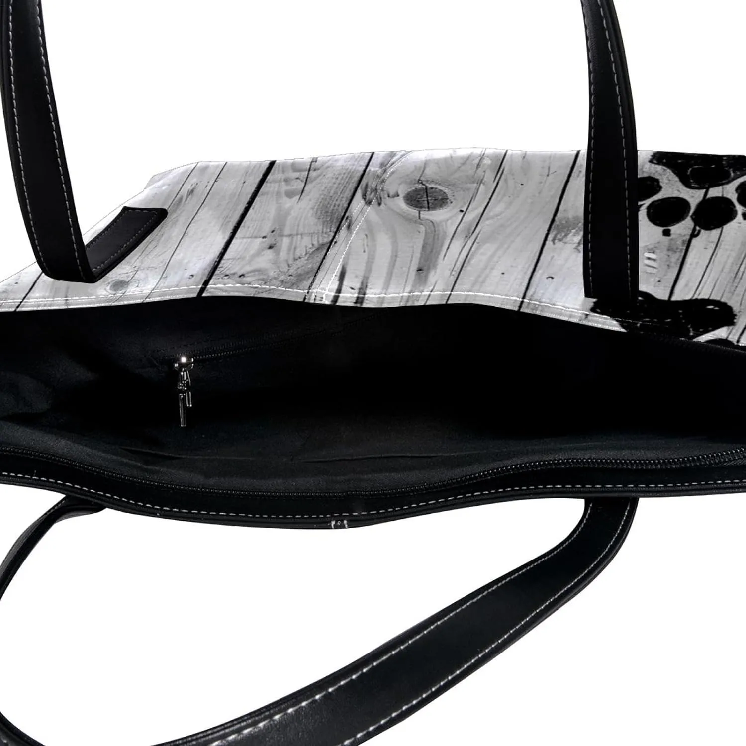 Tote Bags, Large Tote Bags for Women, Tote Bag with Zipper, Plank Paw Print Animal, Womens Tote Bags for Work