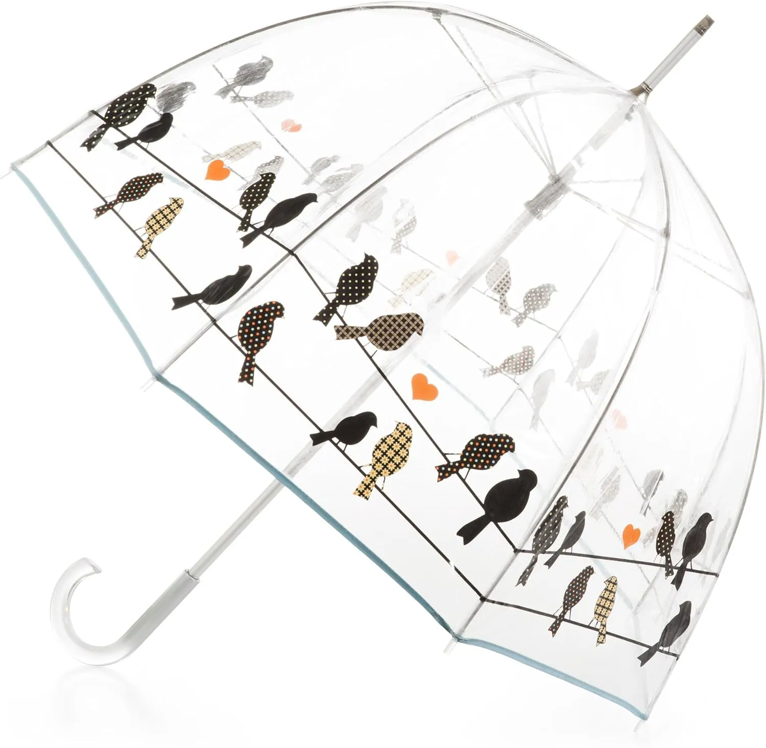 totes Adult Clear Bubble Umbrella with Dome Canopy and Lightweight Wind and Rain Protection